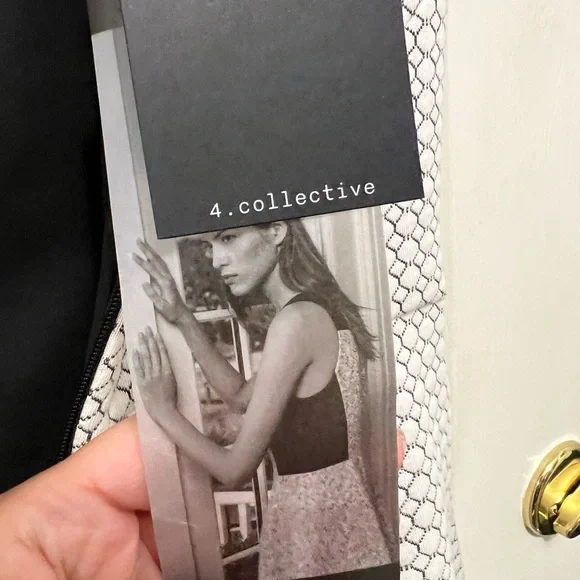 Anthropologie 4.collective Cocktail Party Dress White Geometric NWT Size 2 - Picture 6 of 9